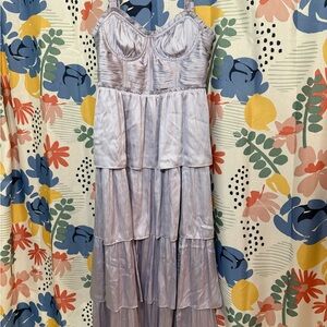 Altar'd State Lilac Tiered Maxi Dress